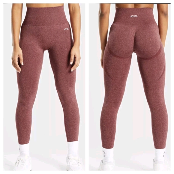 AYBL Pants - NWT AYBL High Rise Red Marl Athletic Contour Sporty Leggings XS